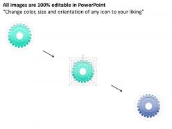 1214 four colorful gears for process control powerpoint template