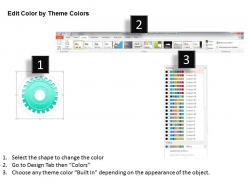 1214 four colorful gears for process control powerpoint template