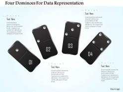 1214 four dominoes for data representation powerpoint template