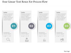 1214 four linear text boxes for process flow powerpoint template