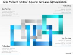 1214 four modern abstract squares for data representation powerpoint template