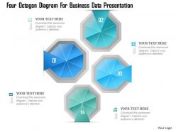 1214 four octagon diagram for business data presentation powerpoint template