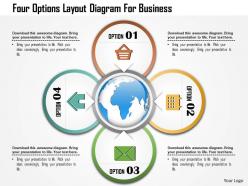 1214 Four Options Layout Diagram For Business PowerPoint Template