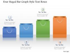 1214 four staged bar graph style text boxes powerpoint template