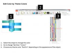 1214 four staged colored text boxes for data flow powerpoint template