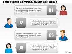 1214 four staged communication text boxes powerpoint presentation