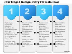 1214 four staged design diary for data flow powerpoint presentation