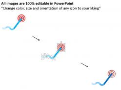 1214 four staged growth arrow with target board business infographic powerpoint template