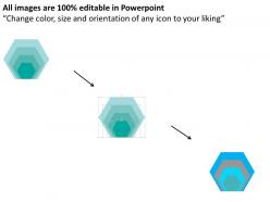 1214 four staged hexagon diagram for data representation powerpoint template