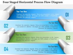 1214 four staged horizontal process flow diagram powerpoint template