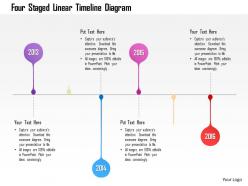 1214 four staged linear timeline diagram powerpoint template