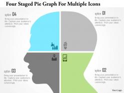 1214 four staged pie graph for multiple icons powerpoint template