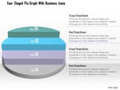 1214 four staged pie graph with business icons powerpoint template