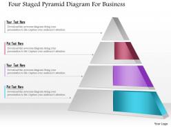1214 four staged pyramid diagram for business powerpoint template