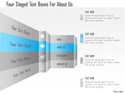 1214 four staged text boxes for about us powerpoint template