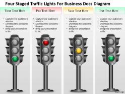 1214 four staged traffic lights for business docs diagram powerpoint template