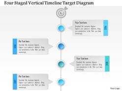 1214 Four Staged Vertical Timeline Target Diagram PowerPoint Template