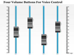 1214 four volume buttons for voice control powerpoint template