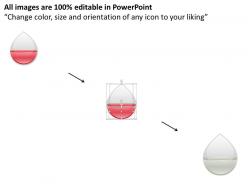1214 four water drops with percentage values powerpoint presentation