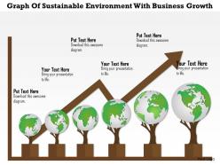 1214 graph of sustainable environment with business growth powerpoint template