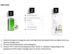 1214 green battery cell with full charging symbol powerpoint slide