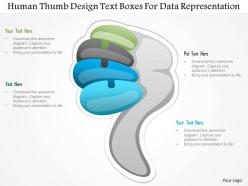 1214 human thumb design text boxes for data representation powerpoint template