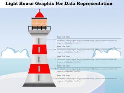 1214 Light House Graphic For Data Representation Powerpoint Template