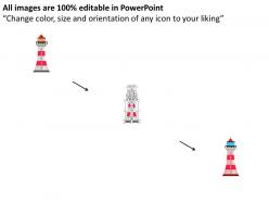 1214 light house graphic for data representation powerpoint template