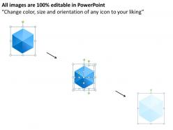 1214 linear process flow digital infographics diagram with five hexagon powerpoint template