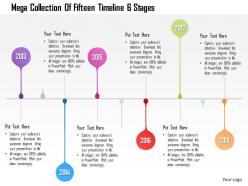 1214 mega collection of fifteen timeline 6 stages powerpoint template