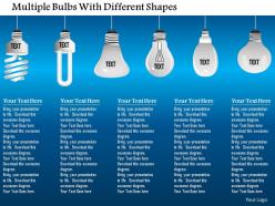 1214 multiple bulbs with different shapes powerpoint template