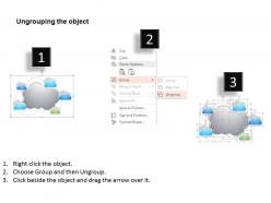 1214 multiple clouds connected with cloud for cloud computing powerpoint template