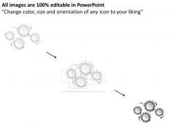 1214 multiple gears with business icons for process control powerpoint template