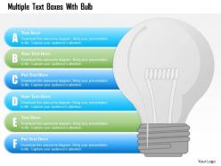 1214 multiple text boxes with bulb powerpoint template