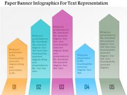 1214 paper banner infographics for text representation powerpoint template