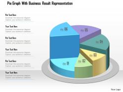 1214 Pie Graph With Business Result Representation Powerpoint Template