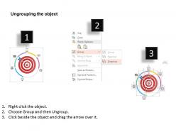 1214 red target dart with arrow for target selection powerpoint template