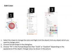 1214 red target dart with arrow for target selection powerpoint template