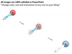 1214 rocket style arrow made with puzzle for target achievement powerpoint template