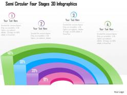 1214 semi circular four stages 3d infographics powerpoint template