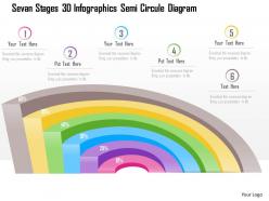 1214 Seven Staged 3d Infographics Semicircular Diagram Powerpoint Template