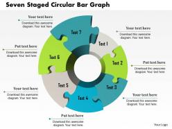 1214 seven staged circular bar graph powerpoint template
