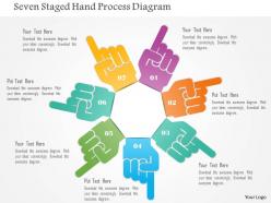 1214 seven staged hand process diagram powerpoint template