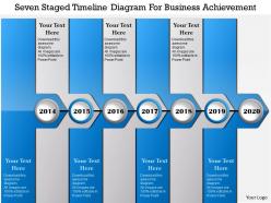 1214 Seven Staged Timeline Diagram For Business Achievement Powerpoint Template