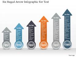 1214 six staged arrow infographic for text powerpoint template