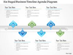 1214 Six Staged Business Timeline Agenda Diagram PowerPoint Template