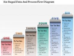 1214 six staged data and process flow diagram powerpoint template