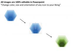 1214 six staged hexagon for data and process flow powerpoint template