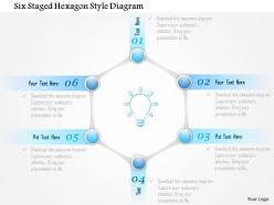 1214 six staged hexagon style diagram powerpoint template