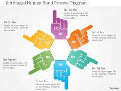 1214 six staged human hand process diagram powerpoint template